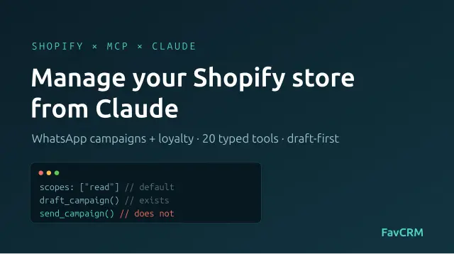 Manage Your Shopify Store from Claude: WhatsApp Campaigns & Loyalty over MCP
